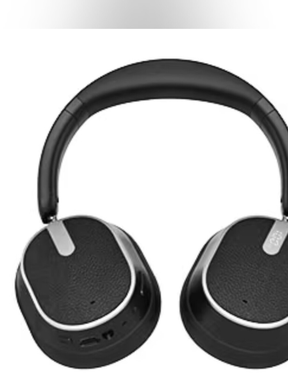Wireless Black Over-Ear Headphones with ANC and Digital Display